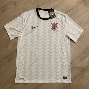 Nike 2012 SC Corinthians Paulista #10 Home Soccer Jersey Men's Large L White NEW